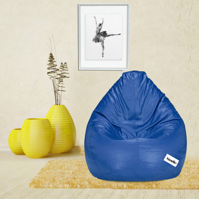 Flipkart Perfect Homes Studio XXL Tear Drop Bean Bag Cover  (Without Beans)(Blue)