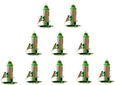 AMIJIVDAYA Medium bird feeder (pack of 10) Window Bird Feeder Bird Feeder(Green)