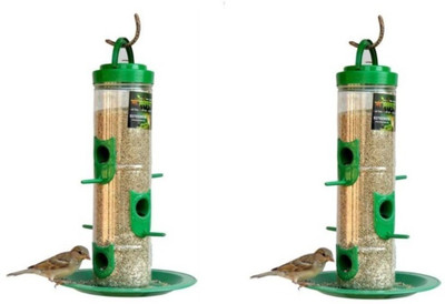 AMIJIVDAYA Large bird feeder (pack of 2) Window Bird Feeder Bird Feeder(Green)