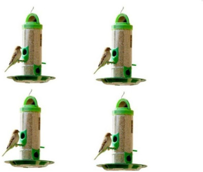 AMIJIVDAYA Medium bird feeder (pack of 4) Window Bird Feeder Bird Feeder(Green)
