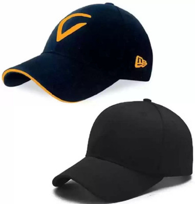 GISTARIX Solid, Self Design, Embroidered Sports/Regular Cap Cap(Pack of 2)