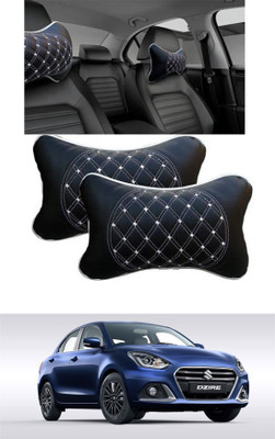 RONISH Black, White Leatherite Car Pillow Cushion for Maruti Suzuki(Rectangular, Pack of 2)