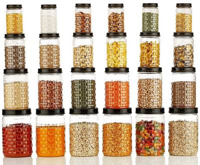 NEXIUM BEST BUY Plastic Kitchen Containers Storage Container Combo Set Canister Dibba Boxes  - 250 ml, 300 ml, 650 ml, 1200 ml Plastic Grocery Container