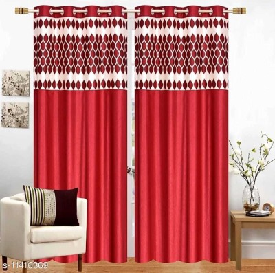 Ashoka Handloom 274 cm (9 ft) Polyester Long Door Curtain (Pack Of 2)(Printed, Multicolor)