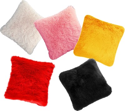 PICKKART Plain Cushions Cover(Pack of 5, 40 cm*40 cm, Multicolor)