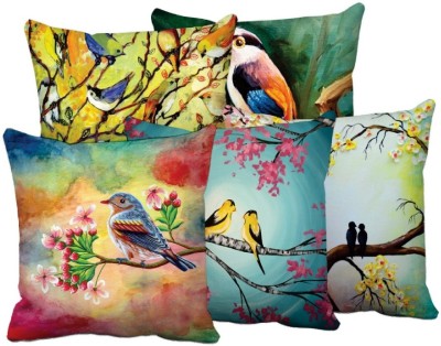 FLYER Polyester Cushions & Pillows Cover(Pack of 5, 40 cm*40 cm, Multicolor)