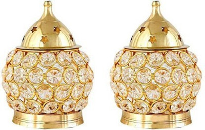 NAVYAKSH 2 Brass (Pack of 2) Table Diya Set(Height: 4.5 inch)