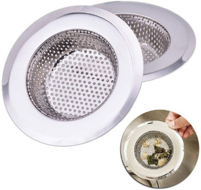 PuthaK Basin Stainless Steel Push Down Strainer(11.3 cm Set of 2)