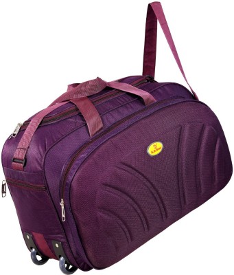 SD Star (Expandable) Luggage Travel Duffel Bag With Wheels For Men and Women-Purple Duffel With Wheels (Strolley)