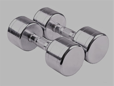 HACKERX Home To Gym steel chrome 2kg ( pair ) Fixed Weight Dumbbell(4 kg)