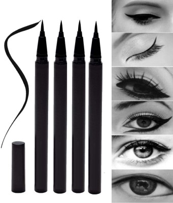 ADJD pigmented quick dry matte finish & water proof sketch eye liner pack of 4 10 g(BLACK)