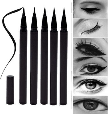 ADJD pigmented quick dry matte finish & water proof sketch eye liner pack of 5 12.5 g(BLACK)