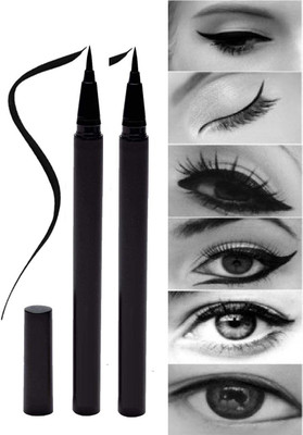 ADJD pigmented quick dry matte finish & water proof sketch eye liner pack of 2 5 g(black)