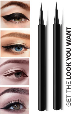 ADJD MATTE FINISH WATER PROOF JET BLACK SKETCH EYE LINER PACK OF 2 5 g(BLACK)