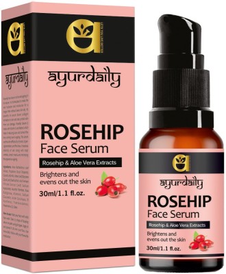 Ayurdaily Rosehip Face Serum with Rosehip & Aloevera Extract for Brightens & Even out the skin(30 ml)