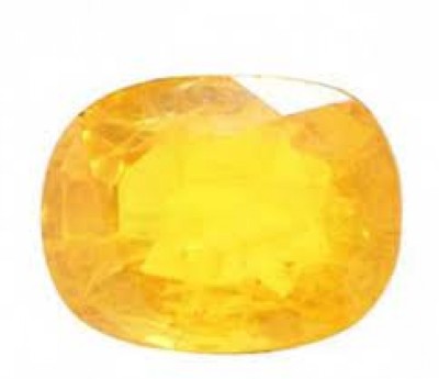 Gemsanika Yellow Cut Natural Sapphire Gemstone(5.35 carat)