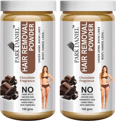 PARK DANIEL Premium Chocolate Fragrance Hair Removal Powder- For Easy Hair Removal Of Underarms, Hand, Legs & Bikini Line(Three in one Use) Combo PackOf 2 JarsOf 150gm (300gm) Wax(300 g, Set of 2)