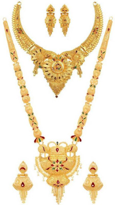 evashoppy Alloy Gold-plated Gold Jewellery Set(Pack of 1)