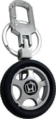 KNB Honda Spinning Tyre Rotating Wheel Locking Metal Locking Key Chain