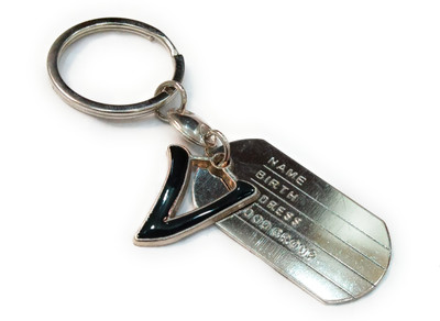 swagtreg Alphabet V keychain keyring Key Chain