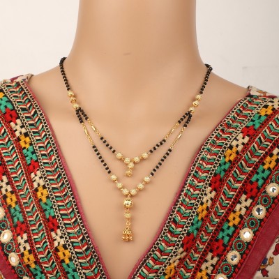 SONI Soni imitation jewellery gold plated mangalsutra for women Alloy Mangalsutra