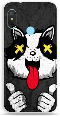 BUGGU Mi Redmi Note 6 Pro, Mi Redmi Note 6 Pro Mobile Skin(Ultra Super Crazy Cat Skin With High Matte Finish, Mobile Skin (Back+Side+Camera))
