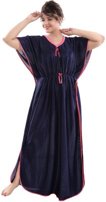 impression Women Nighty Set(Dark Blue)