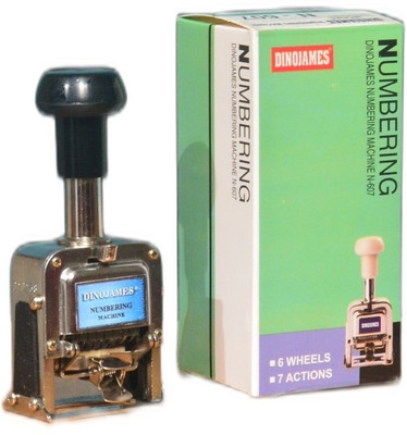 dinojames numbering Machine N-607 6 Digit Office Set (Silver)  Office Set(Silver)