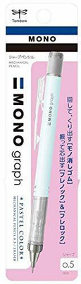 Tombow Mechanical Pencil Monograph Pastel Color 0.5mm Ice Blue DPA-136A Pencil(Set of 1, ICE BLUE)