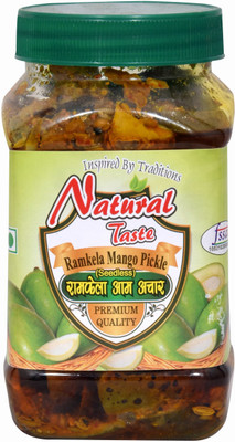 Natural Taste Homemade Organic Seedless Mango Pickle Aam Ka Achar (400 grams) Mango Pickle(400 g)