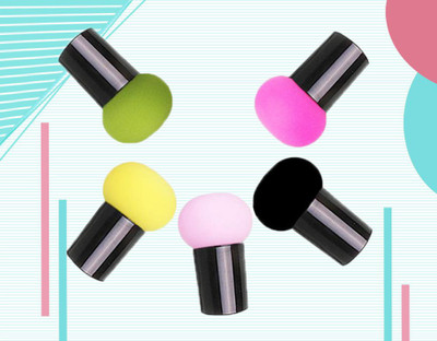 s.f.r color Mushroom Head Beauty Blender Elastic Soft Mushroom Shape 5 Piece Beauty Blender for Liquid, Cream and Powder Sponge Makeup Puff. B1
