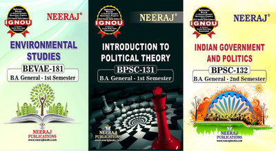 IGNOU BEVAE-181 Environmentals Studies BPSC-131 Introduction Of Political Theory BPSC-132: Indian Governement And Politics(Paperback, Experts Panel of Neeraj Publication)