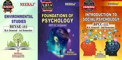 IGNOU BEVAE-181 Environmentals Studies BPCC-131 : Foundations Of Psychology BPCC-132 : Introduction To Social Psychology(Paperback, Experts Panel of Neeraj Publication)