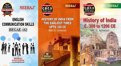 IGNOU BEGAE-182 English Communication Skills BHIC131 History Of India From The Earliest Times BHIC-132: History Of India From C. 300 To 1206(Paperback, Experts Panel of Neeraj Publication) IGNOU BEGAE-182 English Communication Skills BHIC131 History Of India From The Earliest Times BHIC-132: History Of India From C. 300 To 1206(Paperback, Experts Panel of Neeraj Publication)