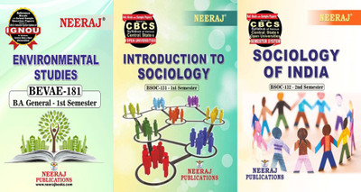 IGNOU BEVAE-181 Environmentals Studies BSOC-131 Introduction To Sociology BSOC-132 Sociology Of India(Paperback, Experts Panel of Neeraj Publication)