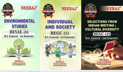 IGNOU BEVAE-181 Environmentals Studies BEGC-131: Individual And Society BEGC-132: Selections From Indian Writing: Cultural Diversity(Paperback, Experts Panel of Neeraj Publication)