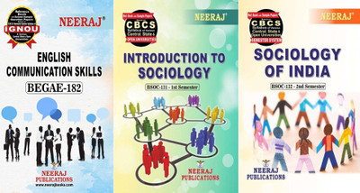 IGNOU BEGAE-182 English Communication Skills BSOC-131 Introduction To Sociology BSOC-132 Sociology Of India(Paperback, Experts Panel of Neeraj Publication)
