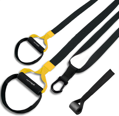 Wearslim Suspension Trainer Ever Gym & Fitness Kit Resistance Tube for Workout Resistance Tube(Yellow, Black)