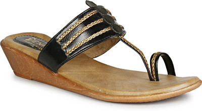 Denill Women Wedges(Black , 8)