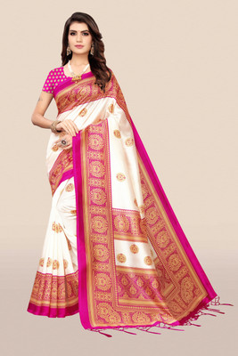 Kayimi Printed Bollywood Art Silk Saree(Pink)