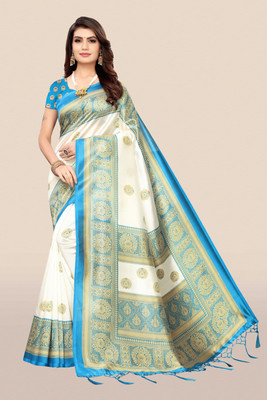 Kayimi Printed Bollywood Art Silk Saree(Blue)