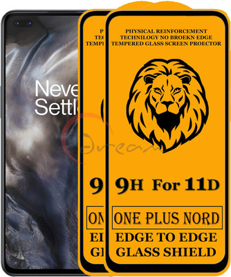 Dream Edge To Edge Tempered Glass for Oneplus Nord(Pack of 2)