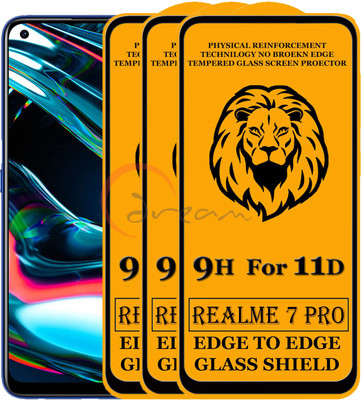 Dream Edge To Edge Tempered Glass for Realme 7 Pro(Pack of 3)