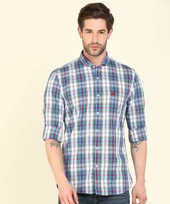 Peter England University Men Checkered Casual Multicolor Shirt