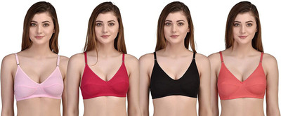 DISCRETE CREATION DISCRETE88 Women T-Shirt Non Padded Bra(Multicolor)