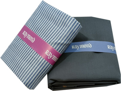 Raymond Cotton Blend Striped Shirt & Trouser Fabric