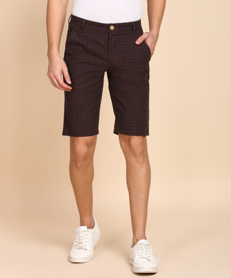 Peter England University Checkered Men Multicolor Regular Shorts