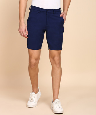 PETER ENGLAND Solid Men Blue Regular Shorts