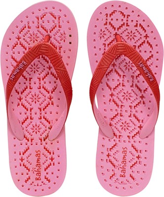 Relaxo Bahamas Women Exclusive Ortho care Slippers(Pink, Green , 4)