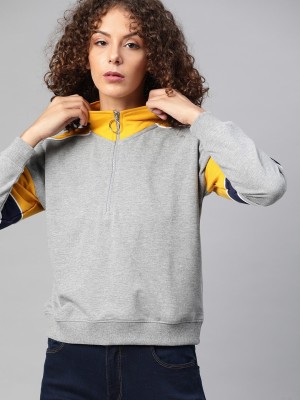 HARVARD Full Sleeve Color Block Women Sweatshirt